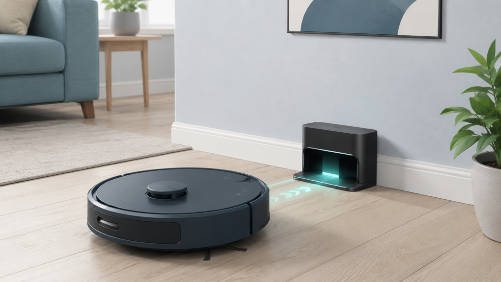 Generic robot vacuum near a charging dock concept